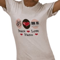 Peace Love Piano Distressed Tee