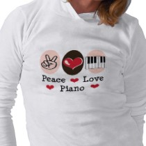 Peace Love Piano Hoodie