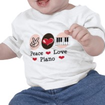 Peace Love Piano Infant T-shirt