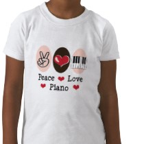 Peace Love Piano Kids Crew Neck Tee