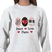 Peace Love Piano Kids Sweatshirt