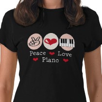 Peace Love Piano T-shirt