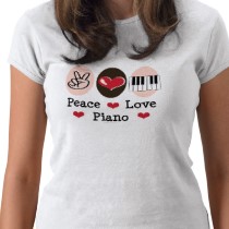 Peace Love Piano T-shirt